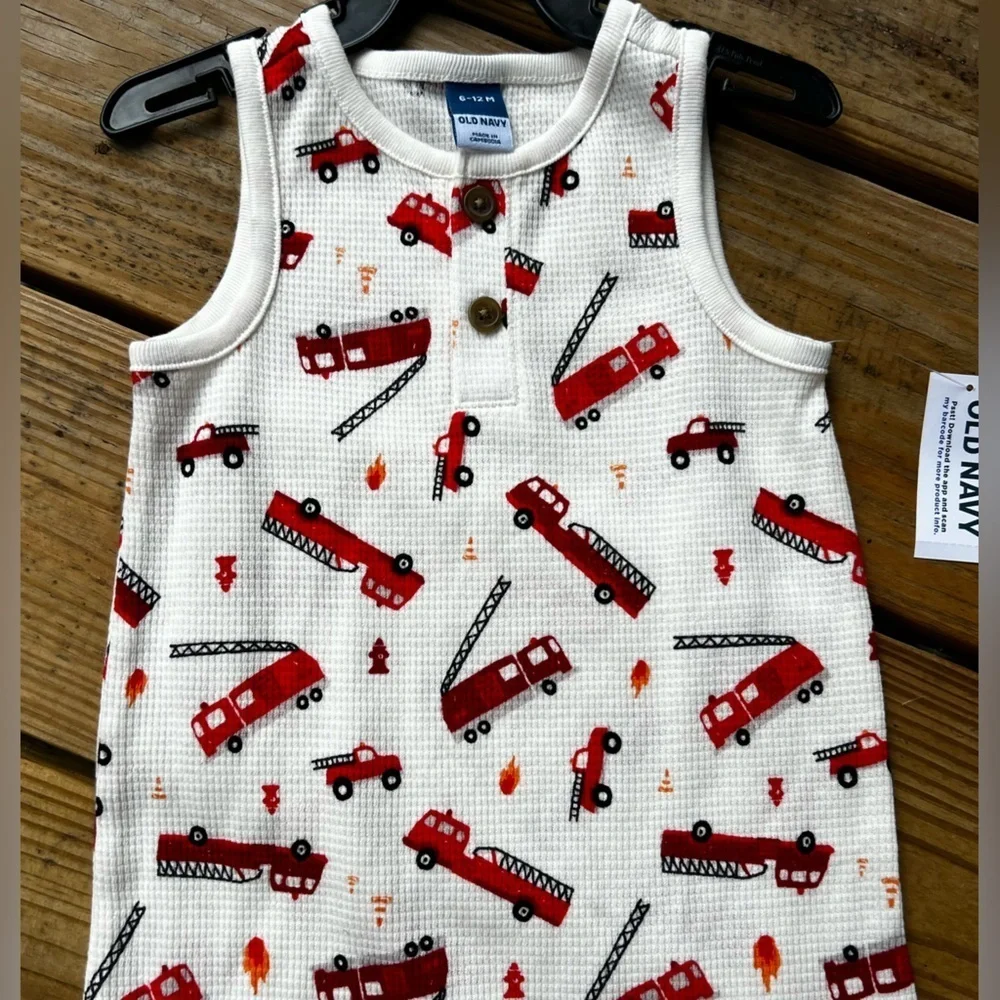 Old navy tank top pants snap jumpsuit one piece - Infant baby 6-12M